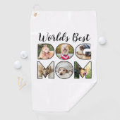Weltester Hund Mama 6 Fotocollage Dog Lover Golfhandtuch (Insitu)