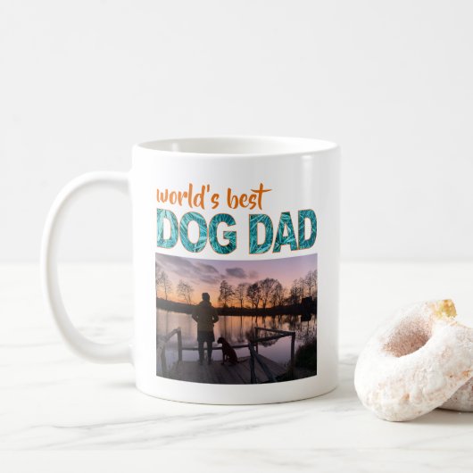 Weltester Hund-Vater - Tasse am See (Mit Donut)