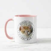 Weltet beste Cat Mama Foto Vorlage Pfosten Niedlic Tasse (Links)