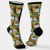 Weltet beste Daddy Custom Family Foto Collage Socken (Gewinkelt)