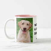 Weltet beste Hunde-Mama Rosa Zwei-Foto-Pet Lover Zweifarbige Tasse (Links)