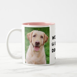Weltet beste Hunde-Mama Rosa Zwei-Foto-Pet Lover Zweifarbige Tasse