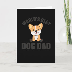Weltet besten Hund Vater Sweet Dog Corgi Hund Suns Karte