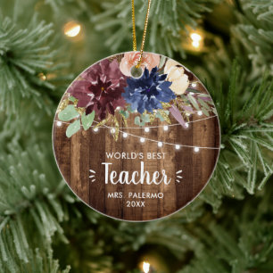 Weltet besten Lehrer Personalisiert Stall Fairy Li Keramik Ornament