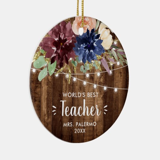 Weltet besten Lehrer Personalisiert Stall Fairy Li Keramik Ornament (Rechts)