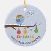Weltet besten Musiklehrer Singing Bird personalize Keramik Ornament (Hinten)