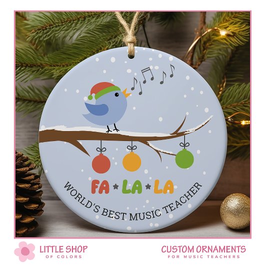 Weltet besten Musiklehrer Singing Bird personalize Keramik Ornament