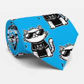 Weltet Coolste Katze mit Sonnenbrille Blue Krawatte (Gerollt)