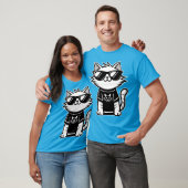 Weltet Coolste Katze mit Sonnenbrille Blue T-Shirt (Unisex)