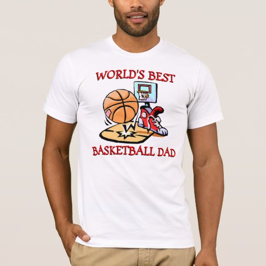 Weltet den besten Basketball-Vater aller Zeiten T-Shirt (Vorderseite)