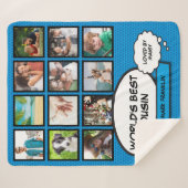 Weltet den besten Cousin Cool Fun Comic FotoCollag Sherpadecke (Vorderseite (Horizontal))