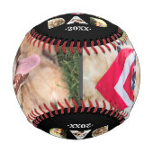 Weltet den besten Hund Vater Foto Collage Schwarz- Baseball (Vorderseite)