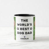 Weltet den besten Hund Vater Navy Zwei Foto Pet Lo Tasse (Zentrum)