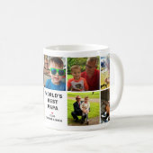Weltet den besten Papa Modern Foto Collage Kaffeetasse (VorderseiteRechts)