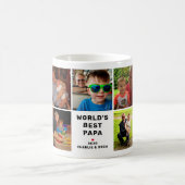 Weltet den besten Papa Modern Foto Collage Kaffeetasse (Mittel)