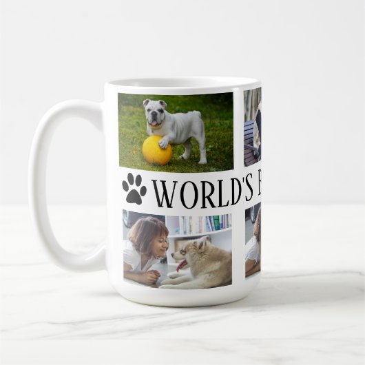 Weltet die beste Hunde-Mama-Tasse, Personalisierte Kaffeetasse (Links)