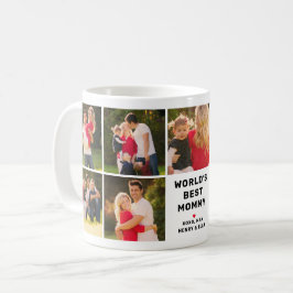 Weltet die beste Mommy Modern Foto Collage Kaffeetasse