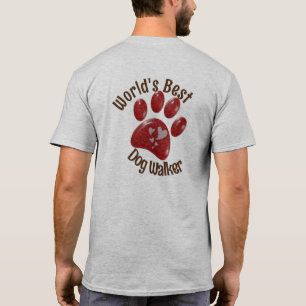 Weltet ihr Bestes Hunde Walker Pet Pad Print Puppy T-Shirt