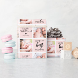 Weltet ihr Bestes Mommy 2 Foto Wrapping Paper Geschenkpapier