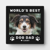 Weltet ihr bestes Vater Black Square Custom Foto Fotoplatte (Vorderseite)
