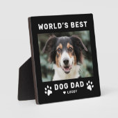Weltet ihr bestes Vater Black Square Custom Foto Fotoplatte (Vorderseite)