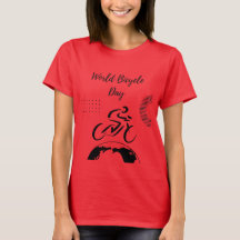 Weltfahrradtag - T - Shirt der Fahrradbegeisterten