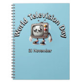 Weltfernsehtag. 21 November Notizblock (Vorderseite)
