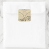 Weltfläche Quadratischer Aufkleber (Tasche)