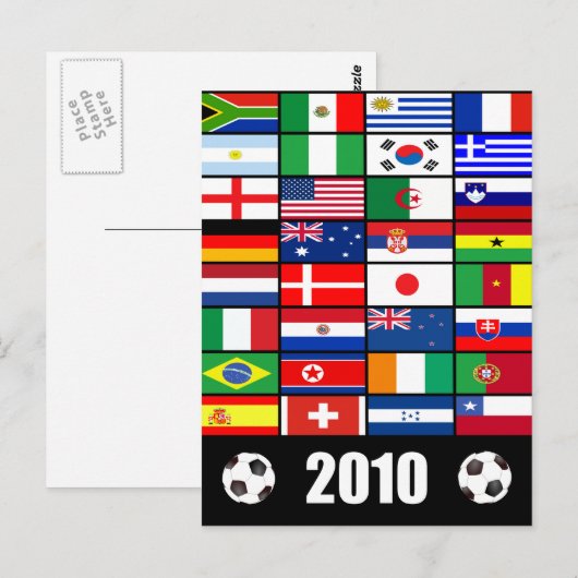 Weltflaggen 2010 postkarte (Vorne/Hinten)
