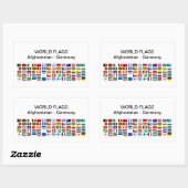 Weltflaggen: Afghanistan - Deutschland Rechteckiger Aufkleber (Blatt)