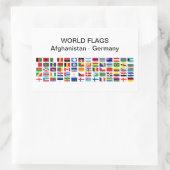 Weltflaggen: Afghanistan - Deutschland Rechteckiger Aufkleber (Tasche)