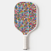 Weltflaggen aller Länder Pickleball Schläger (Rückseite)
