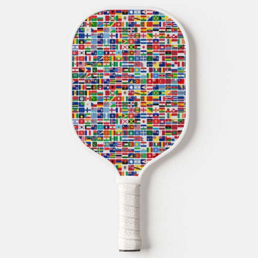 Weltflaggen aller Länder Pickleball Schläger (Vorderseite)