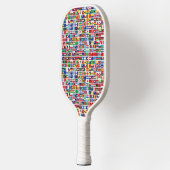 Weltflaggen aller Länder Pickleball Schläger (Links)