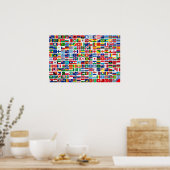 Weltflaggen aller Länder Poster (Küche)