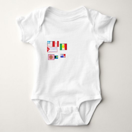Weltflaggen Baby Strampler (Vorderseite)