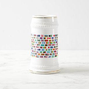 Weltflaggen Bierglas