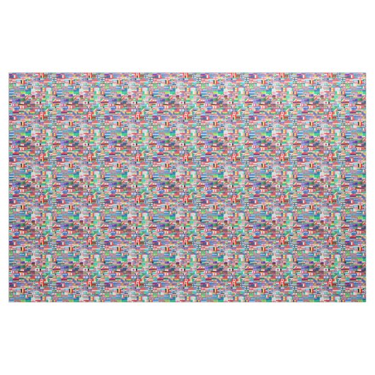 Weltflaggen-Collage Stoff (Fat Quarter (45,7 x 55,9 cm))