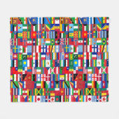 Weltflaggen Fleecedecke (Vorderseite (Horizontal))