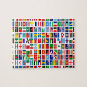 Weltflaggen gegen weiß puzzle (Horizontal)