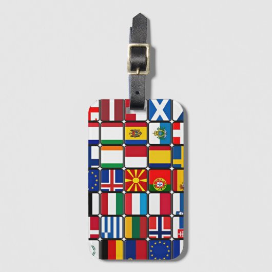 Weltflaggen Gepäckanhänger (Vorderseite Vertikal)