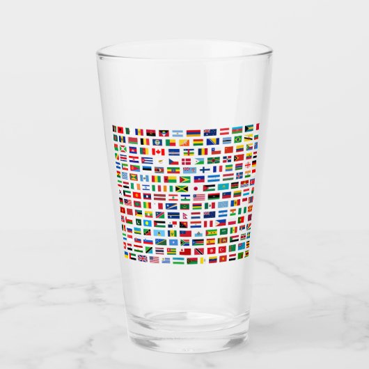 Weltflaggen Glas (Vorderseite)