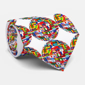 Weltflaggen - Großbritannien, USA, Italiener, Krawatte (Gerollt)