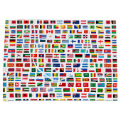 Weltflaggen Große Geschenktüte (Vorderseite)