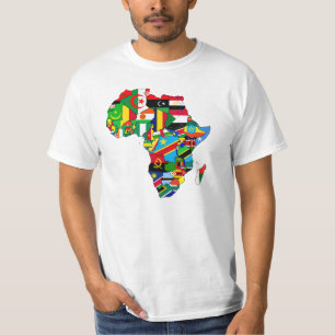 Weltflaggen - kennzeichnen Sie Karte der T-Shirt