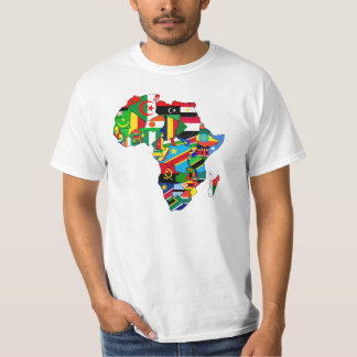 Weltflaggen - kennzeichnen Sie Karte der T-Shirt