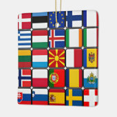 Weltflaggen Keramikornament (Links)