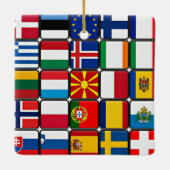 Weltflaggen Keramikornament (Rückseite)