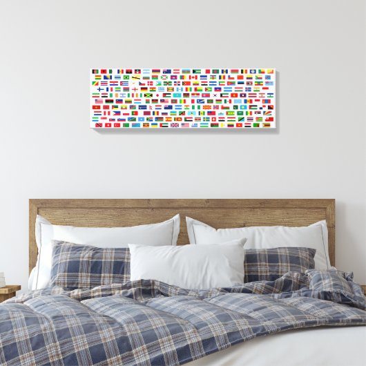 Weltflaggen Leinwanddruck (Insitu (Schlafzimmer))