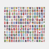 Weltflaggen mit Ländernamen Fleecedecke (Vorderseite (Horizontal))